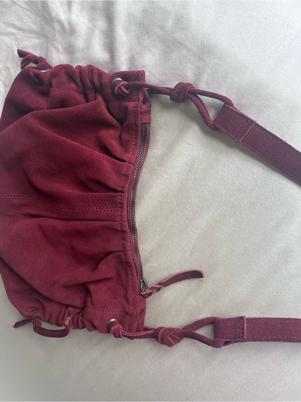 Free People Red Suede Shoulder Bag - Picture 7 of 8